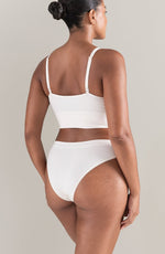 Nudea The TENCEL™ High Leg Seamless Brief White Sand