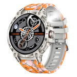 Military Grade Smartwatch 760mAh With Flashlight Camouflage Orange