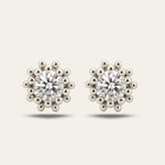 Dainty London Silver White Topaz Seren Studs