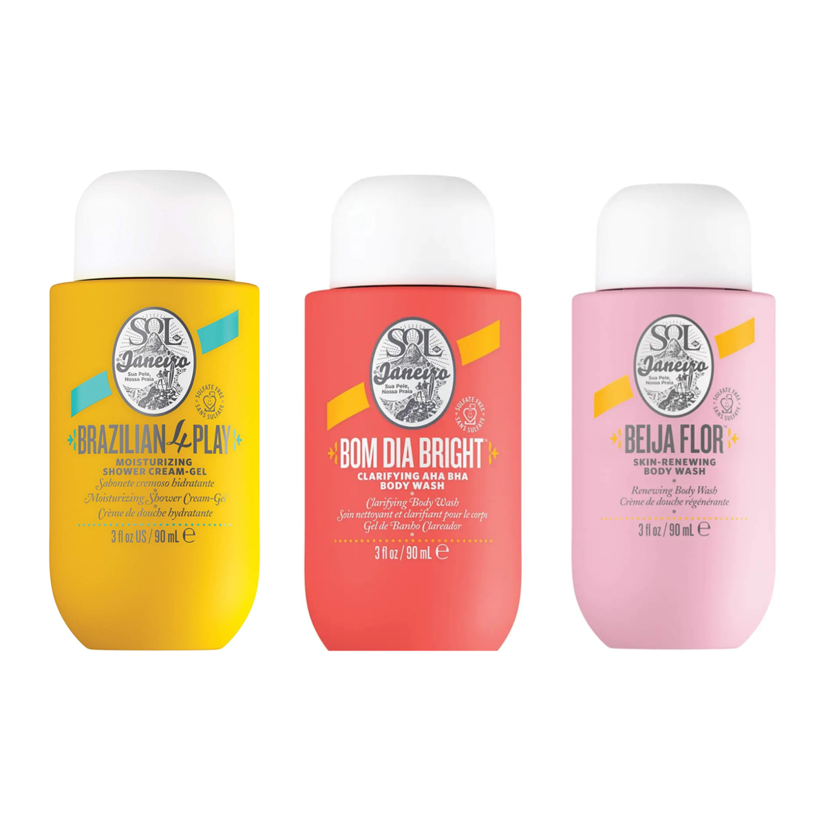Sol de Janeiro Shower Gel Travel Size Trio Body Wash 90ml