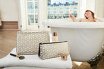'Lauren' Folding Makeup Bag in Starflower Gold