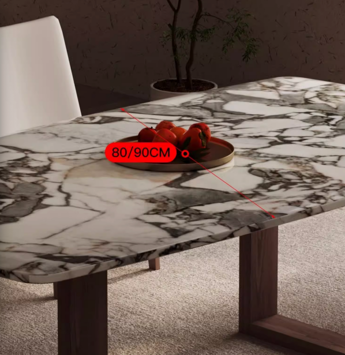 Donovan Dining Table, Marble