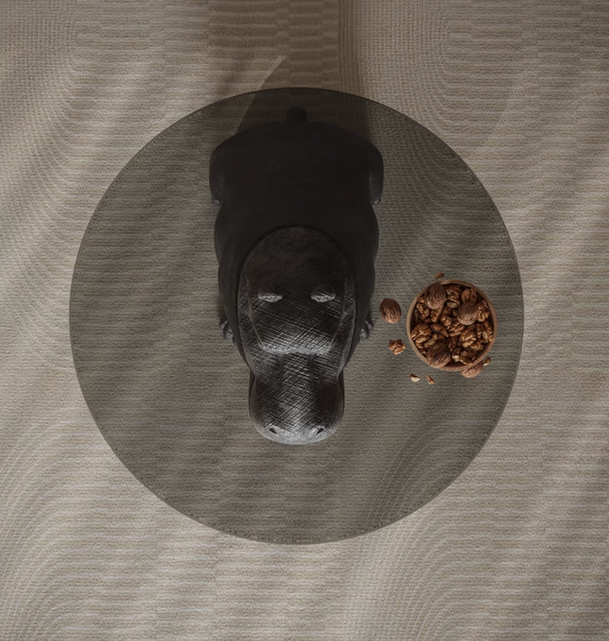 Hippo Side Table, Glass