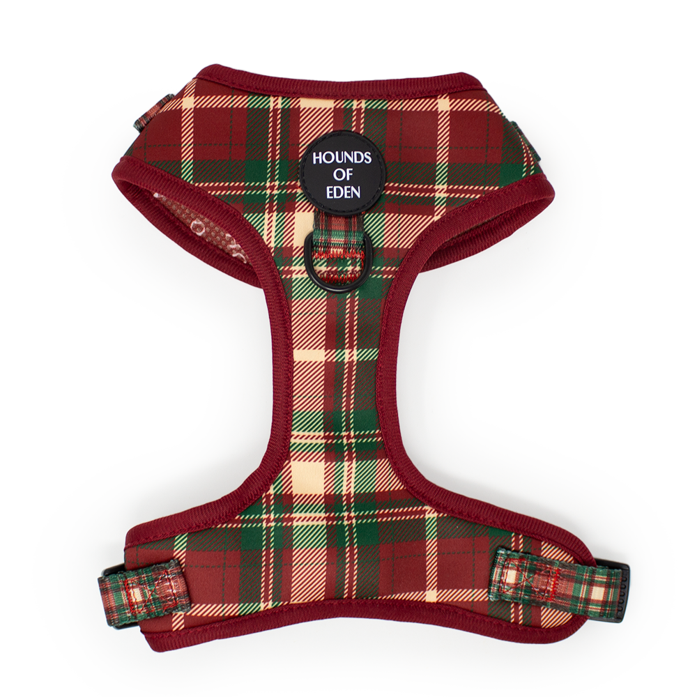 Tartan Me Up - Red & Cream Tartan Design Dog Harness