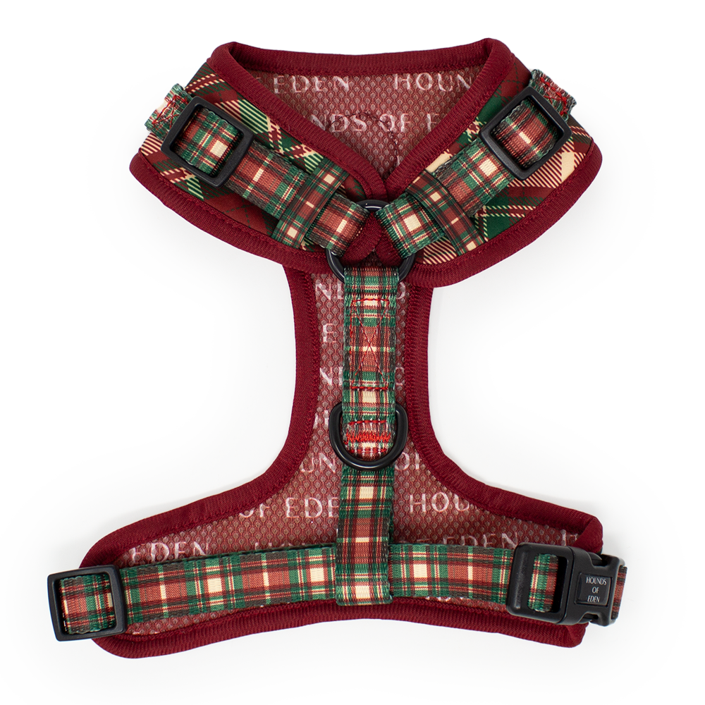 Tartan Me Up - Red & Cream Tartan Design Dog Harness