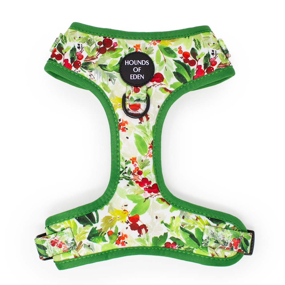 Winter Spruce & Berries Design Dog Harness
