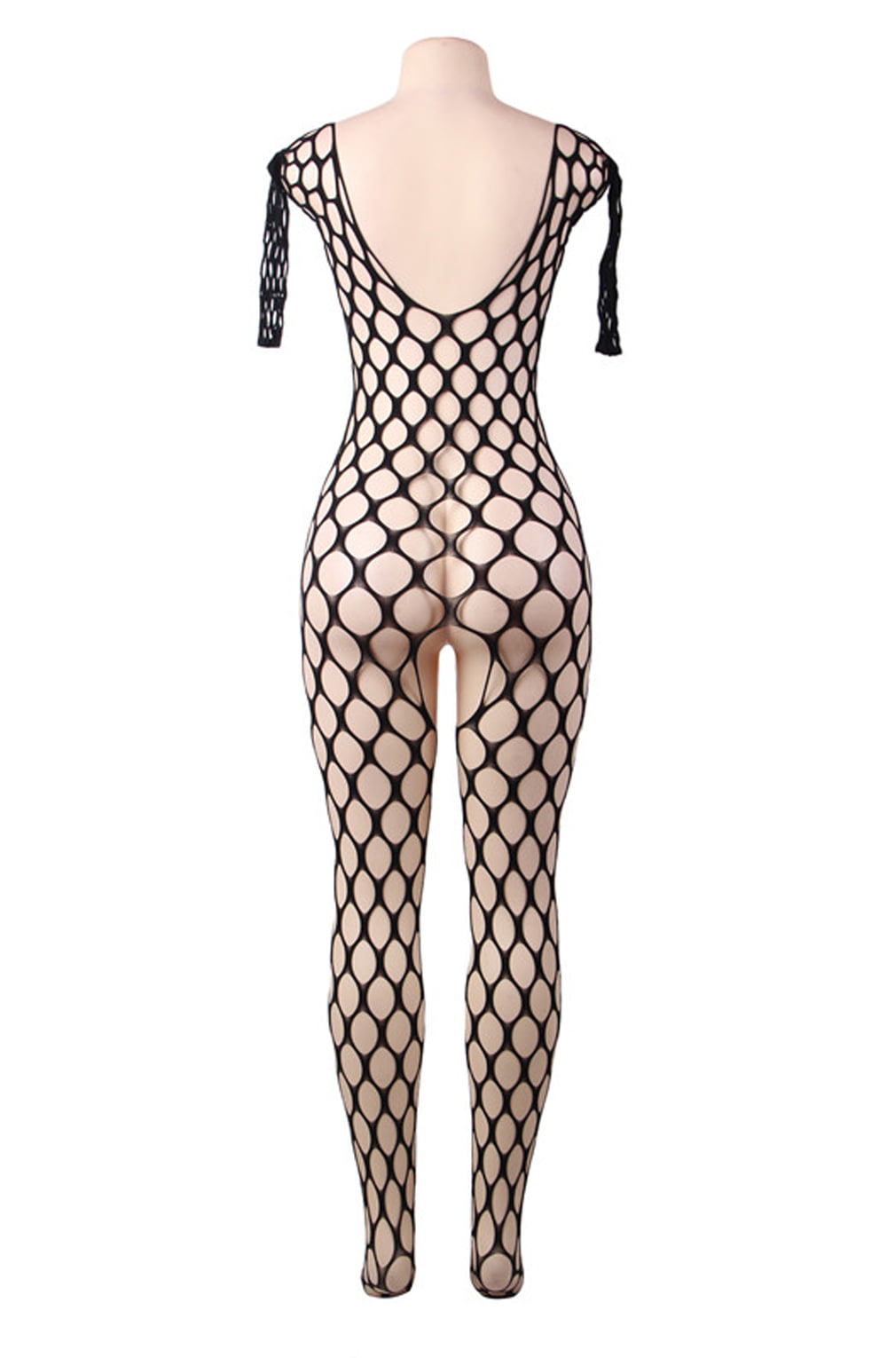 YesX Holey Bodystocking Black One Size