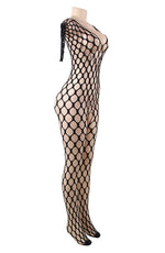 YesX Holey Bodystocking Black One Size