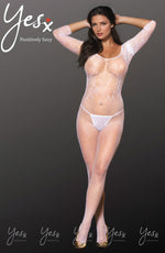 YesX Bodystocking One Size White