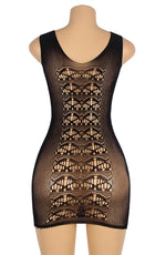 YesX Bodystocking Dress One Size Black