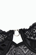 YesX Satin Bow & Lace Body Black