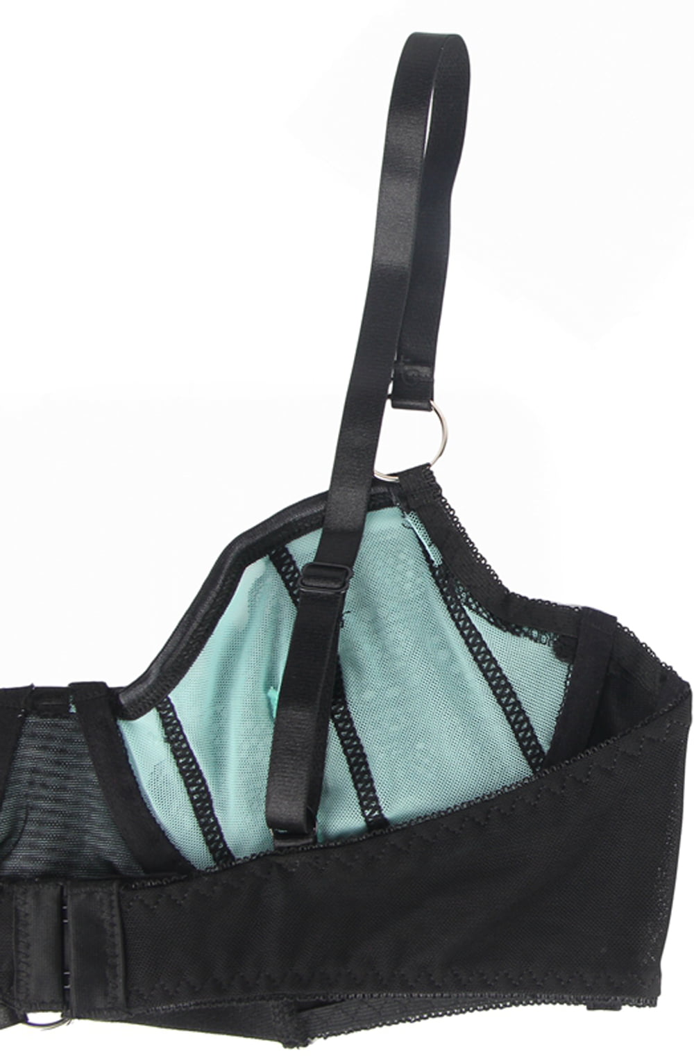 YesX Bra Brief Lingerie Set Black & Blue