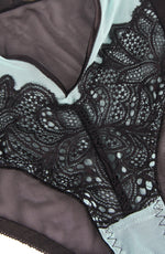 YesX Bra Brief Lingerie Set Black & Blue