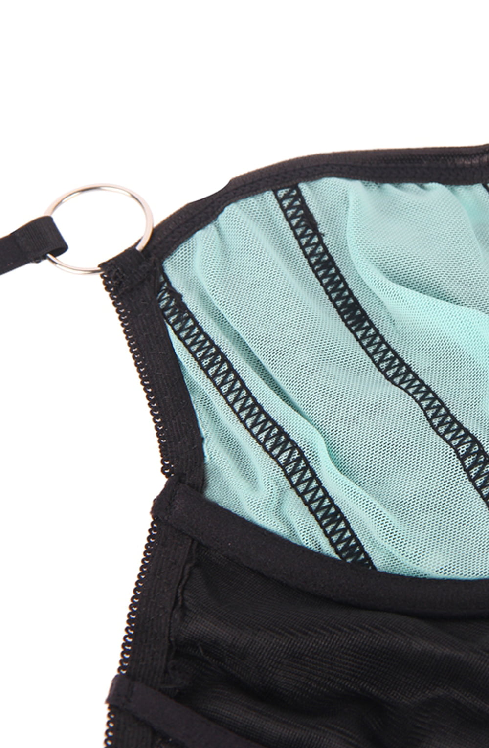 YesX Bra Brief Lingerie Set Black & Blue