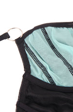 YesX Bra Brief Lingerie Set Black & Blue