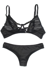 YesX Bra Lingerie Set Black