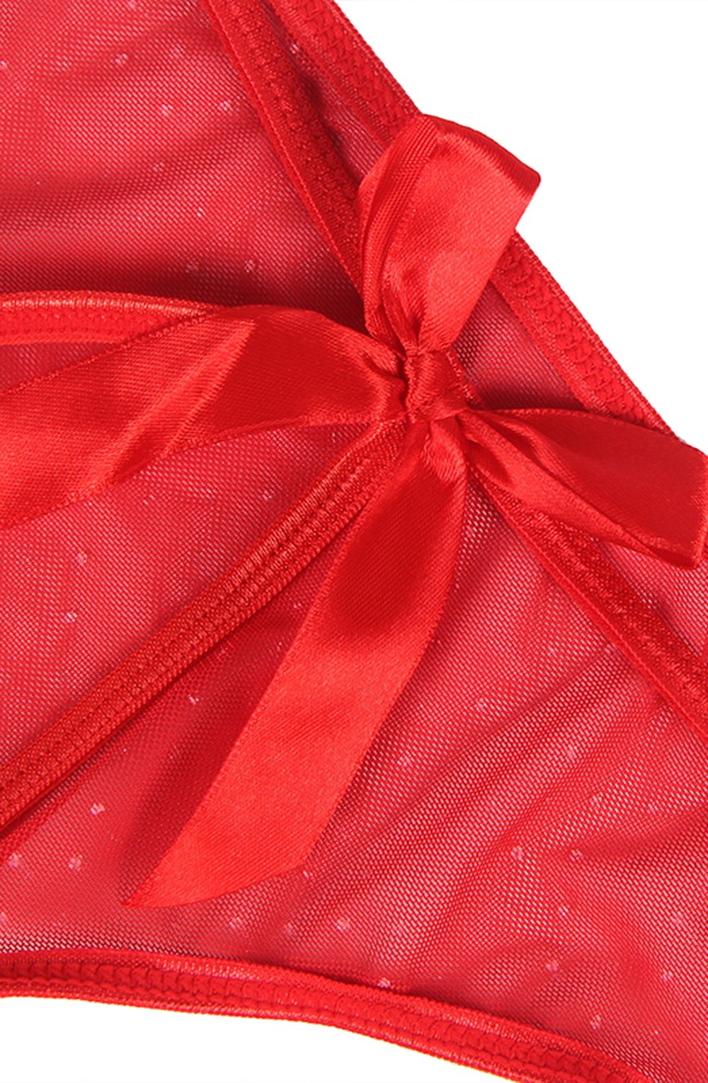 YesX Red Polka Dot Babydoll Set