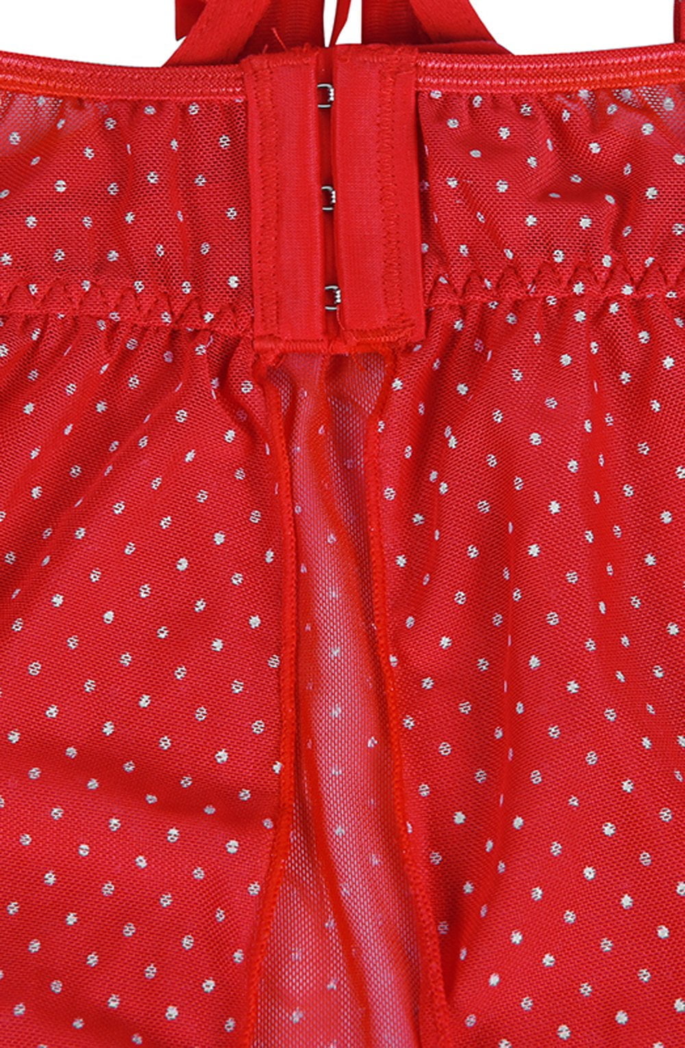 YesX Red Polka Dot Babydoll Set