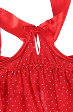 YesX Red Polka Dot Babydoll Set