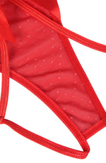 YesX Red Polka Dot Babydoll Set