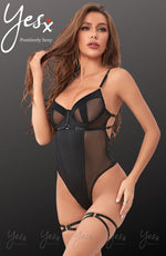 YesX Black Mesh Underwired Body