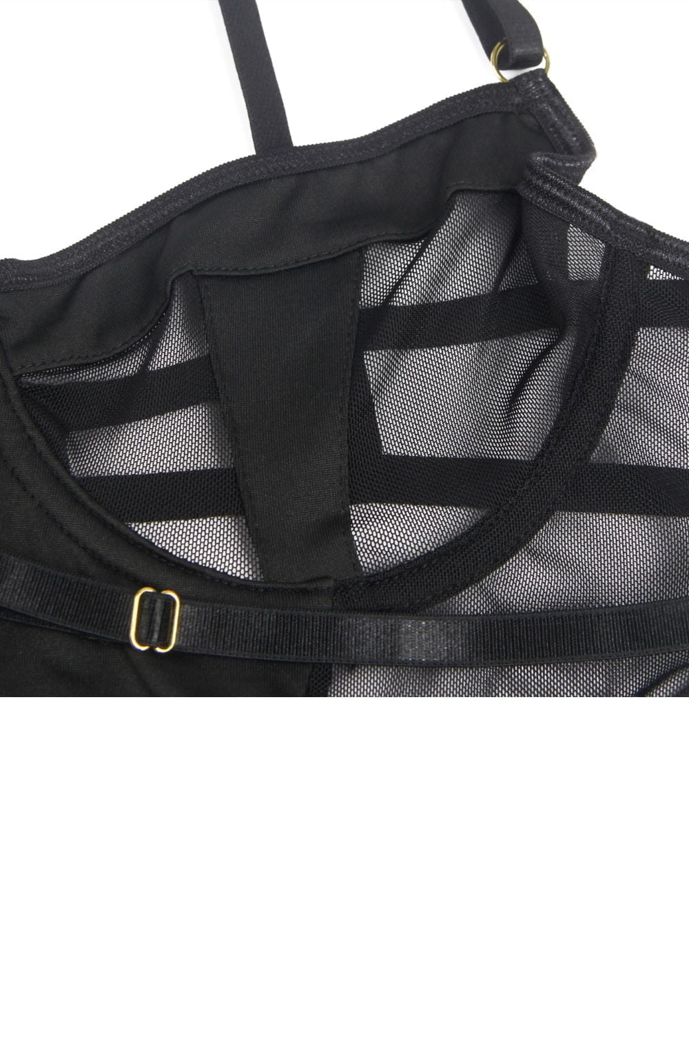 YesX Black Mesh Underwired Body