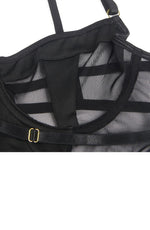 YesX Black Mesh Underwired Body