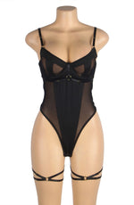 YesX Black Mesh Underwired Body