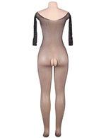 YesX Fishnet Sparkly Bodystocking Black