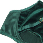 YesX Plus Size Hollow Cut Halter Bra Lingerie Set Green