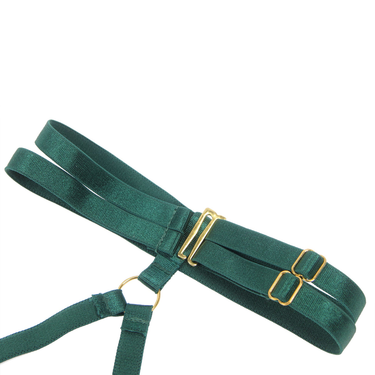 YesX Plus Size Hollow Cut Halter Bra Lingerie Set Green