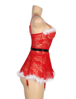 YesX Christmas Sexy Floral Lace Babydoll