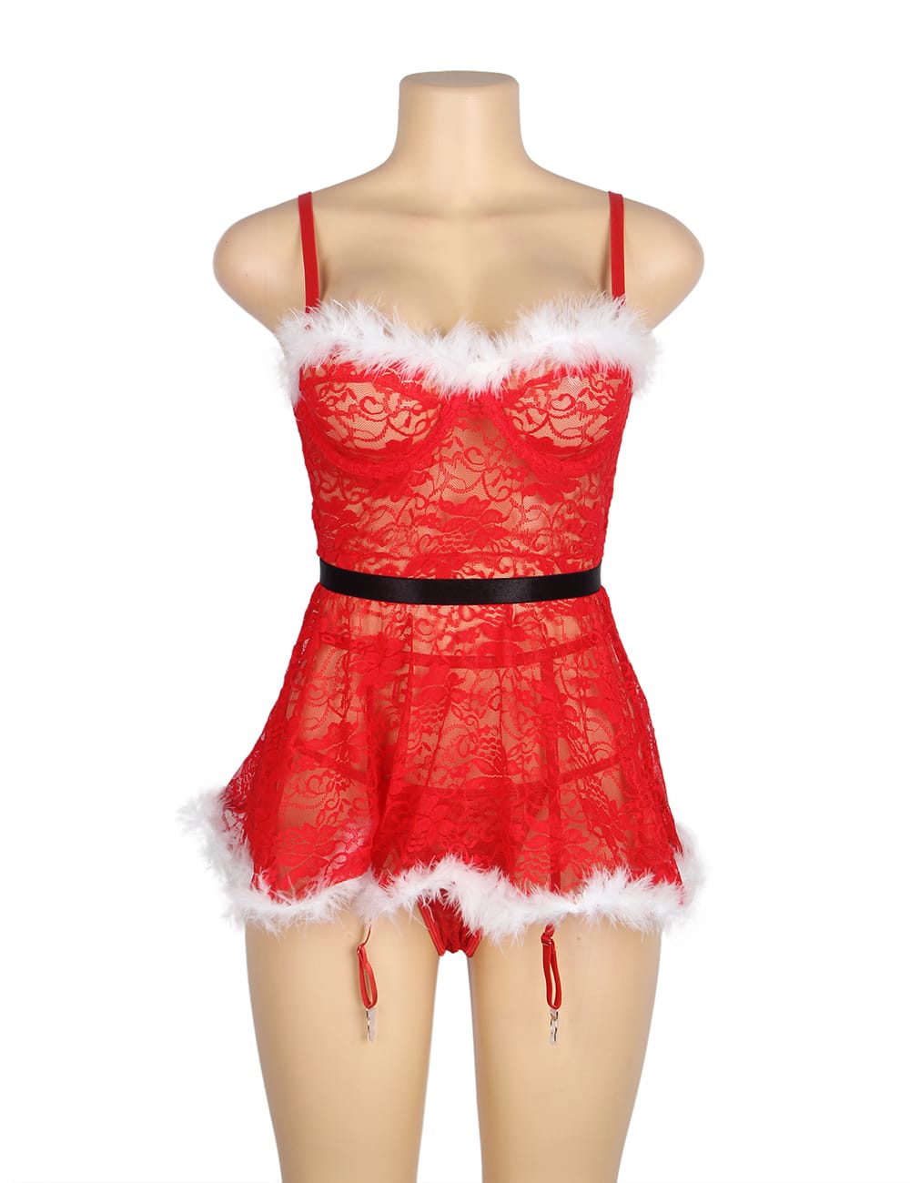 YesX Christmas Sexy Floral Lace Babydoll