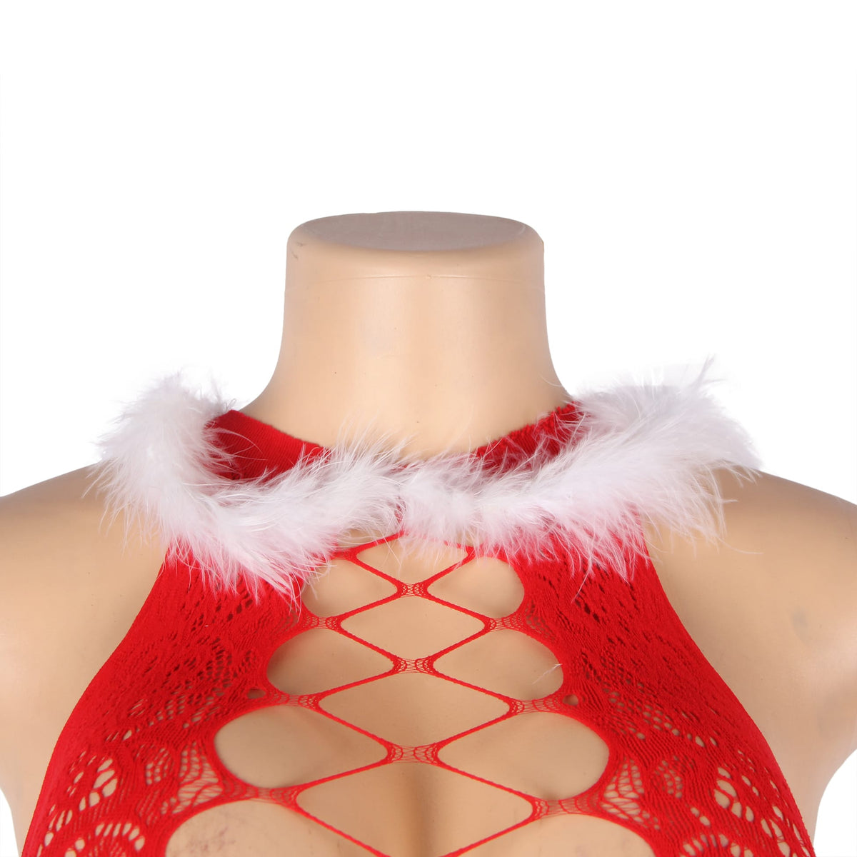 YesX Christmas Sexy Bodystocking Dress One Size Red
