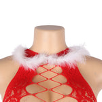 YesX Christmas Sexy Bodystocking Dress One Size Red