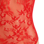 YesX Christmas Sexy Bodystocking One Size Red