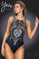 YesX One Piece Swimsuit Navy