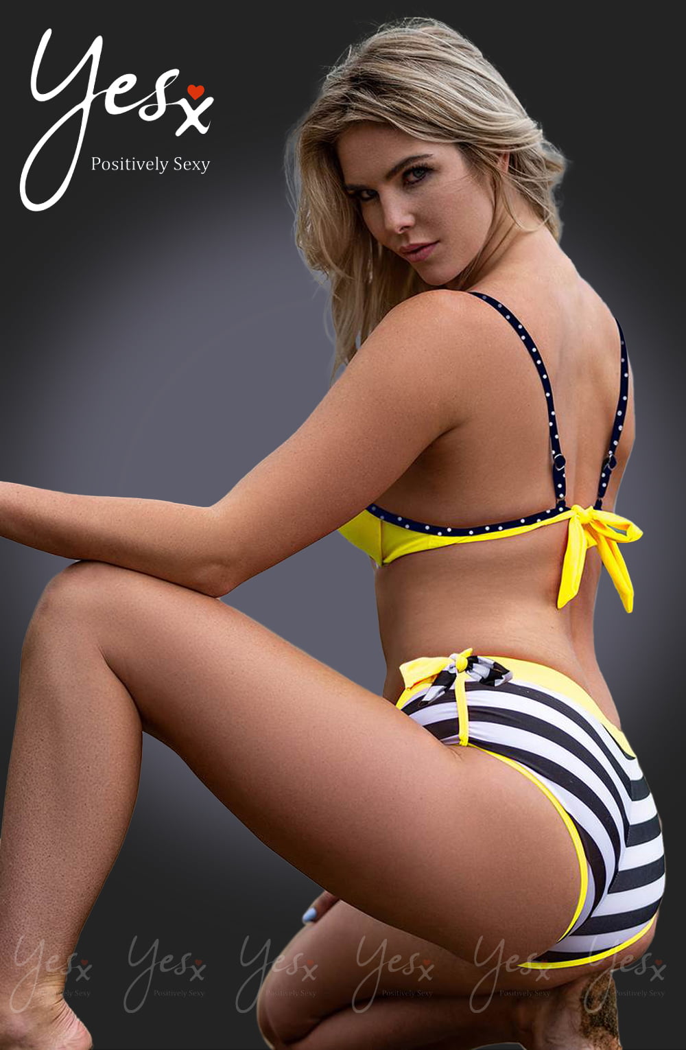 YesX Bikini 3 Piece Set Yellow
