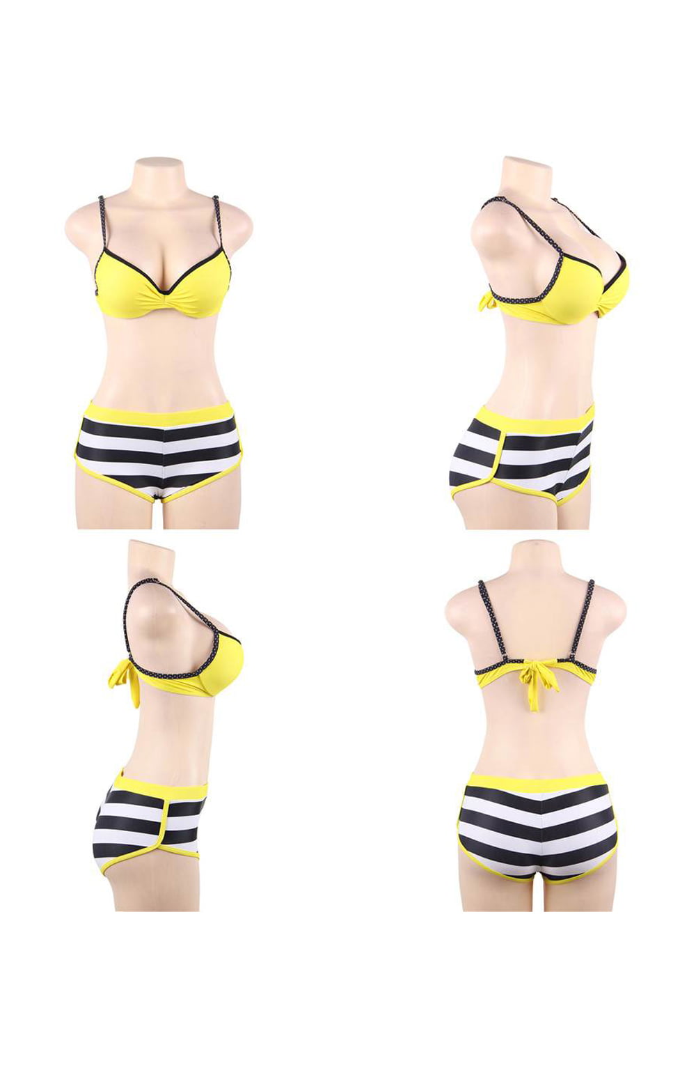YesX Bikini 3 Piece Set Yellow