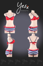 YesX Bikini 3 Piece Set Red