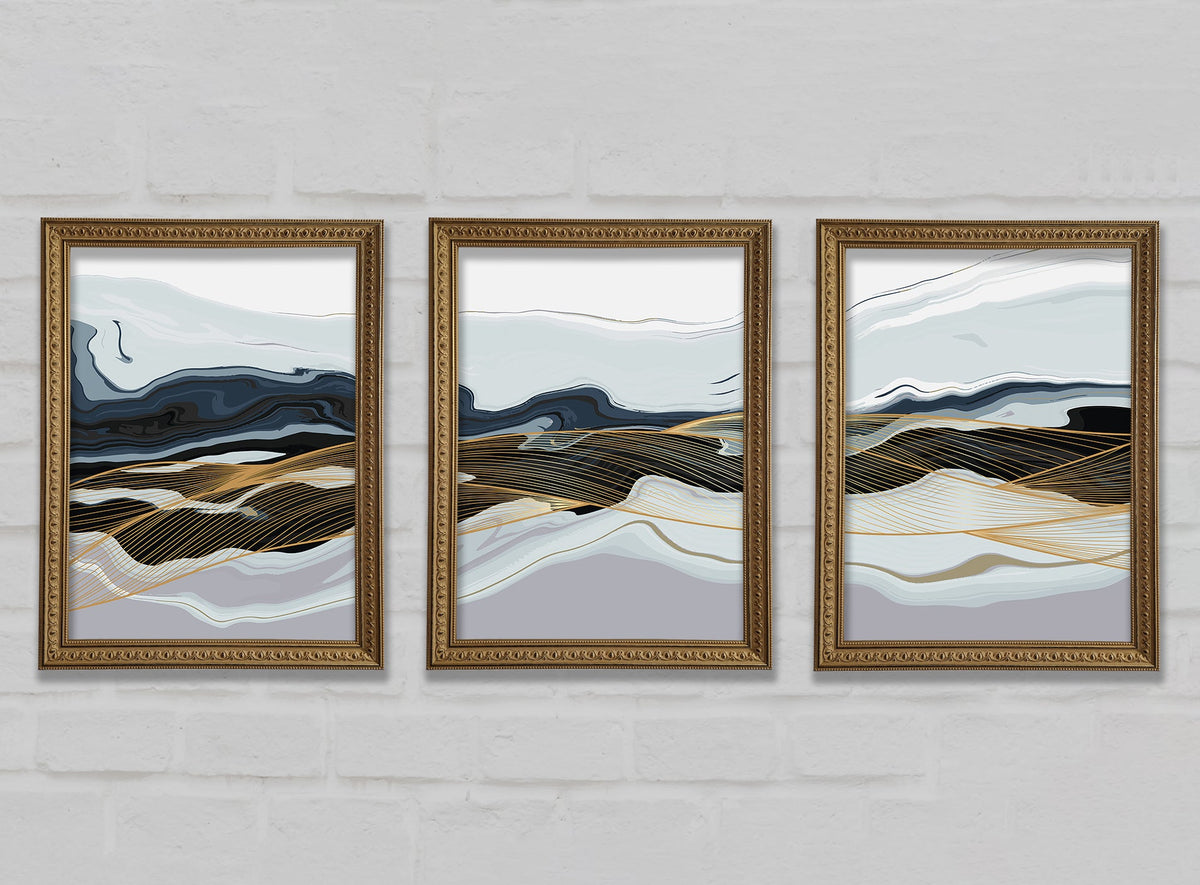 Abstract Layers of Rock Charlotte Gold