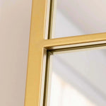 Aimi - Full Length Gold Metal Rectangle Window Mirror - 180cm x 105cm.