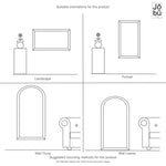 Aimi - Gold Metal Rectangle Window Mirror - 95cm x 120cm.