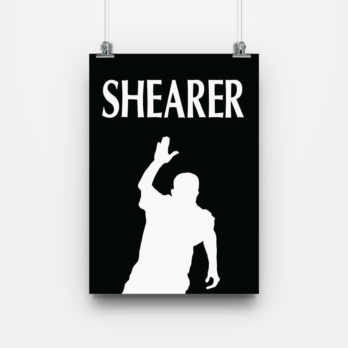 Alan Shearer Newcastle Legend Print A0 - 841mm x 1189mm