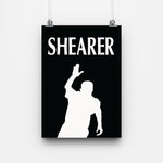 Alan Shearer Newcastle Legend Print A0 - 841mm x 1189mm