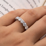 Anastasia Sterling Silver Full Moissanite Heart Ring