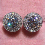 Anouska Moissanite Ear Studs Large Full Diamond