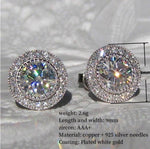 Anouska Moissanite Ear Studs Large Full Diamond