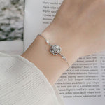 Aoife 925 Sterling Silver Diamond Four Leaf Clover Bracelet