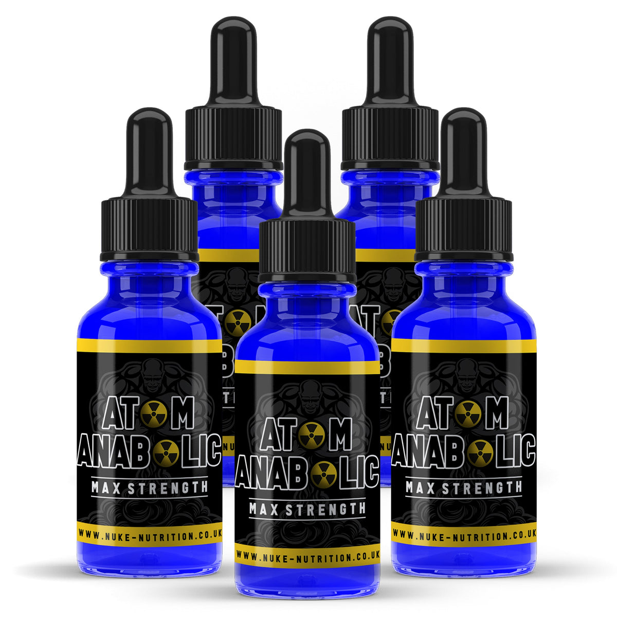 Atom Anabolic Liquid Testosterone Booster Muscle Growth & Strength 5 Bottles